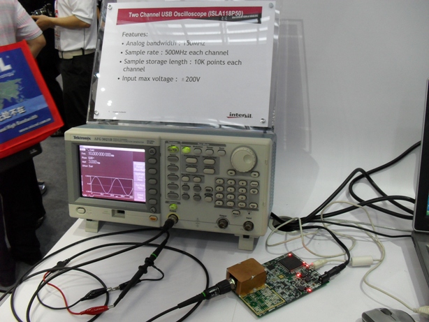 基于ISLA118P50高速AD转换器的双通道USB示波器参考设计