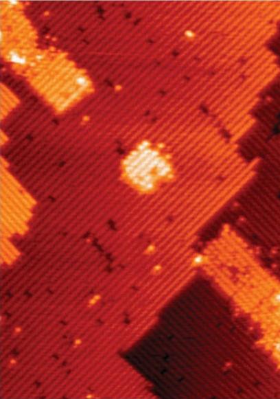 这是量子点设备模板，中间的小孔就是由7个磷原子构成的