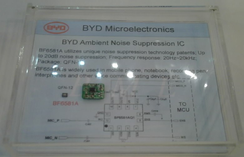 图2：比亚迪环境噪声抑制芯片BF6581A
