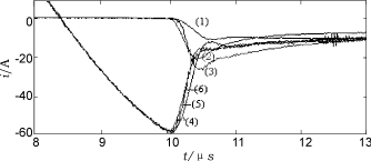 图4缓冲二极管恢复反向阻断能力后的ids，irs波形