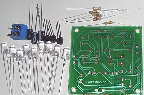 LED流水灯元件图
