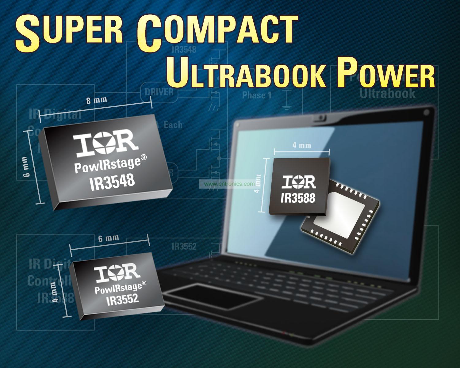  IR 推出业界占位面积最小的的Ultrabook Vcore方案