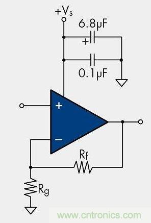 一个单电源放大器示例
