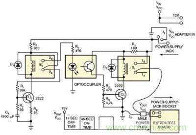 这个简单而廉价的上电循环电路只使用了少量元器件