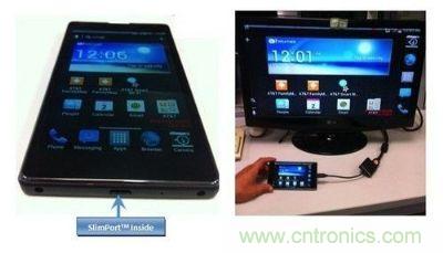 SlimPort支持新一代智能机和平板电脑连接至任何高清显示设备，并兼容MyDP标准