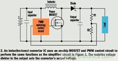 简化的电感型DC-DC转换器电路