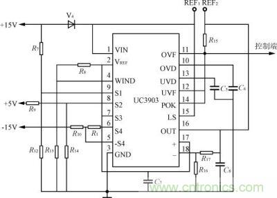 三路输出?？榈缭垂?、欠压保护电路图