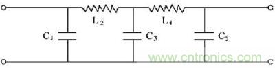 EMI滤波器π型电路的电路图