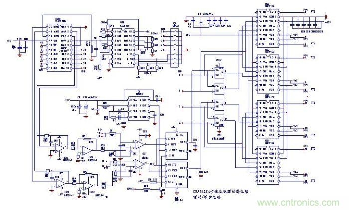 图3：步进电机驱动器的脉冲驱动电路及步时电机的工作电流设定电路等