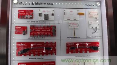 Molex MicroSIM、MicroSD、MicroUSB和MicroHDMI连接器