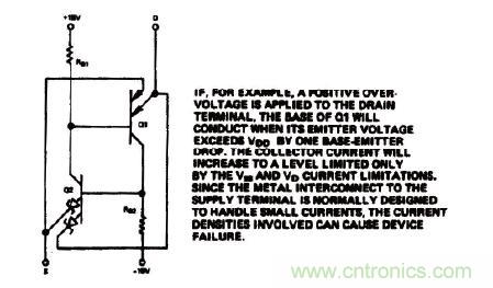 图3:CMOS开关中的寄生晶体管效应