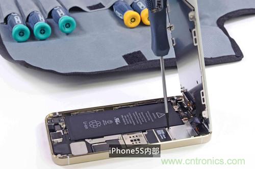 土豪金iPhone 5S拆解：内部结构升级，维修难度增加