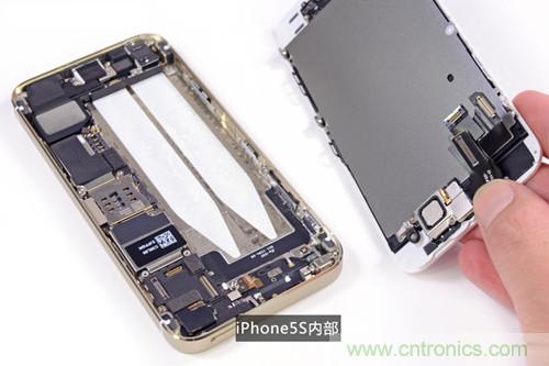 土豪金iPhone 5S拆解：内部结构升级，维修难度增加