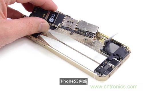 土豪金iPhone 5S拆解：内部结构升级，维修难度增加