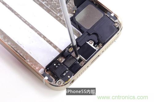 土豪金iPhone 5S拆解：内部结构升级，维修难度增加