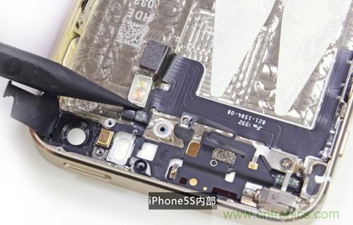 土豪金iPhone 5S拆解：内部结构升级，维修难度增加