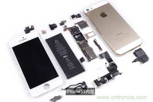 土豪金iPhone 5S拆解：内部结构升级，维修难度增加