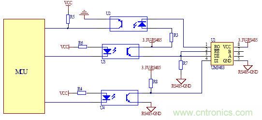 光耦隔离示意图