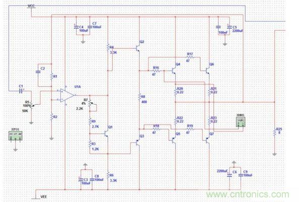 先来看看这10W功放的原理图