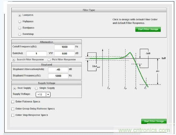 WEBENCH&reg;滤波器设计器重要模拟滤波器参数