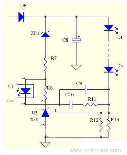 单个TL431恒流电路