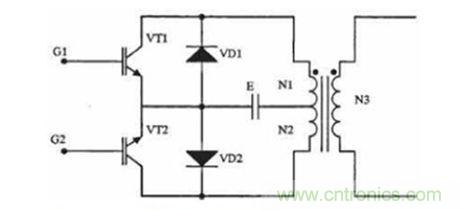 单相推挽式逆变电路