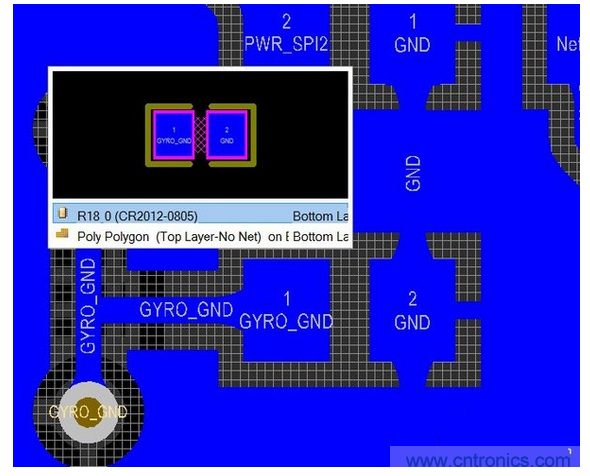 在远处用一个0Ω的电阻隔开