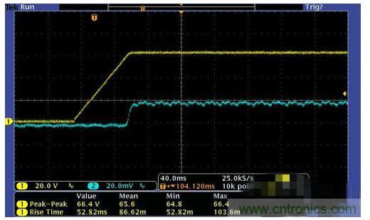 LED(80V/20mA) IT6874A爬升用时：约80ms