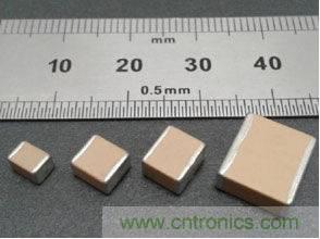 StackiCap的各规格产品尺寸：1812，2220，2225和3640