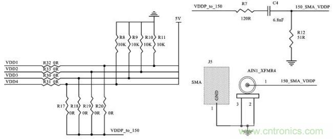 VDD连接150&Omega;网络145