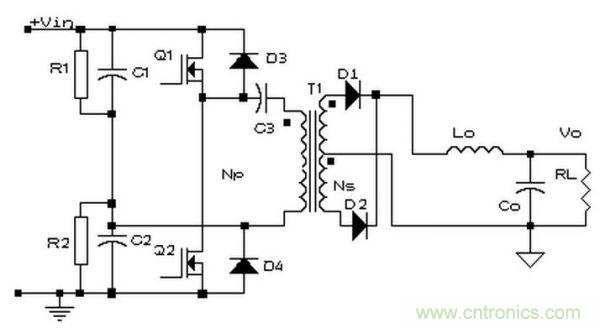 半桥电路的基本拓扑电路图