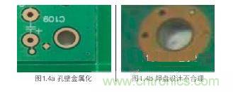 螺丝孔金属化，焊盘设计不合理