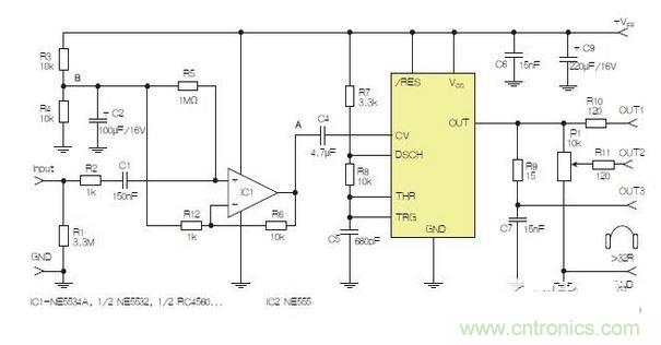 基于555定时器的D类耳机驱动器可作为理想的实用放大器