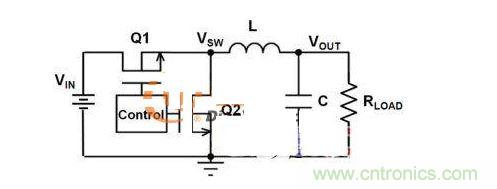 同步降压转换器电路图。