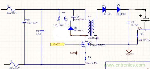 高人指点：反激初级电流波形异常如何解决？
