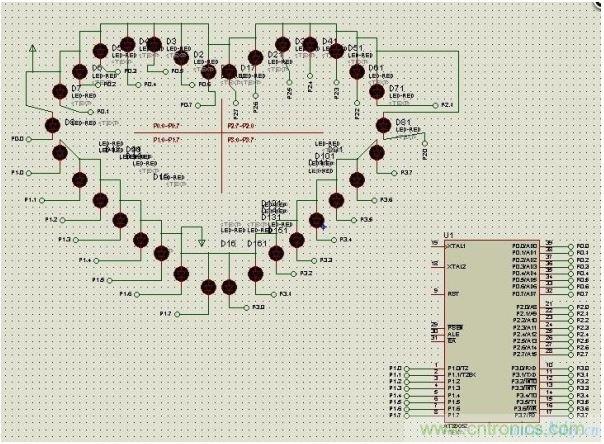 “心”型LED灯原理图