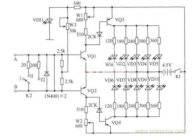 LED发光显示的检测电路
