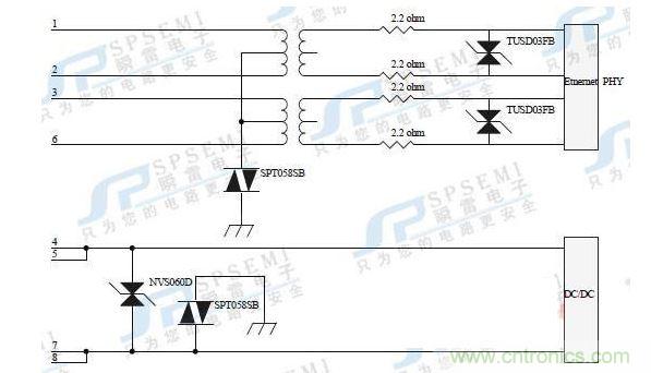 10M/100M：45，78脚供电