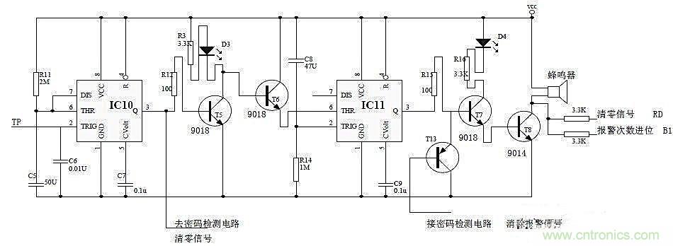 电子密码锁的单稳态电路设计