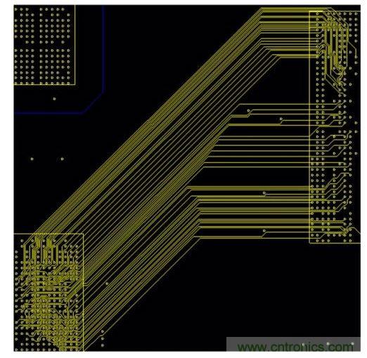 设计师可以选择未打包模式将走线间距加大一些。