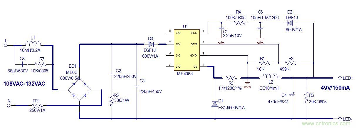 高兼容性、极简的可控硅调光LED方案设计