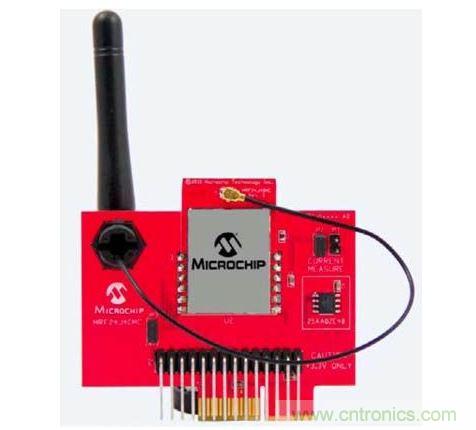 带子板和外部天线的MRF24J40MC模块