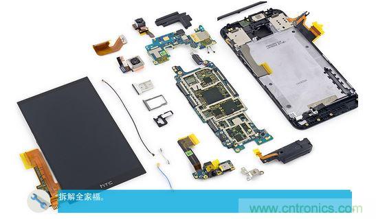 HTC One M9的内部模板拆解