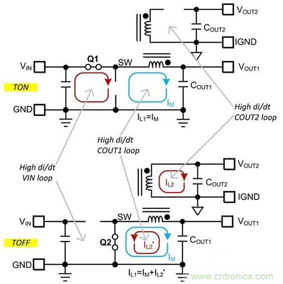 Fly-Buck电路的电路板布局