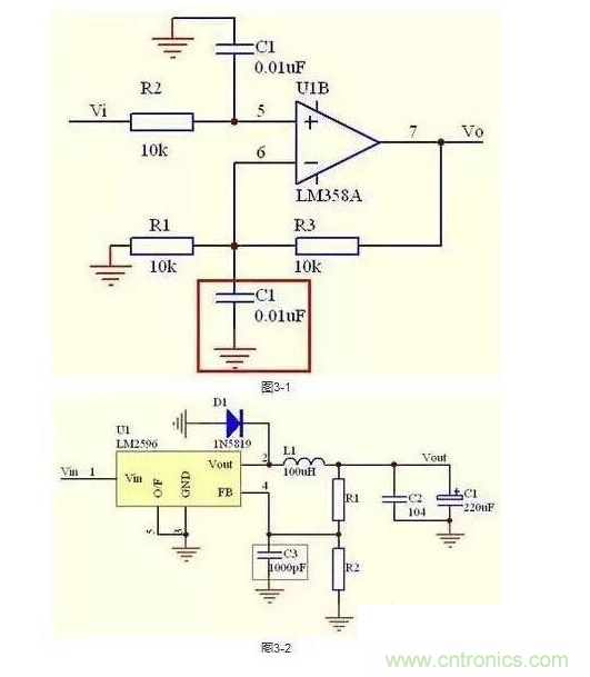2、不要在运放输出直接并接电容