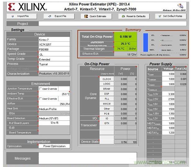 功率估算器工具。