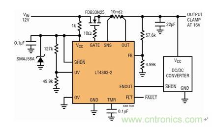为电过应力事件提供高效浪涌?；? /></div>
<div style=