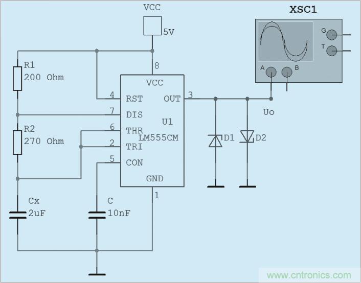 用555定时器如何设计电容测试仪？