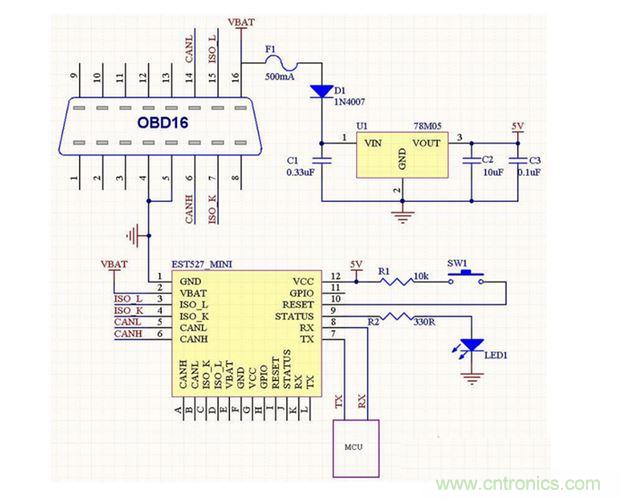 OBD16模块电路