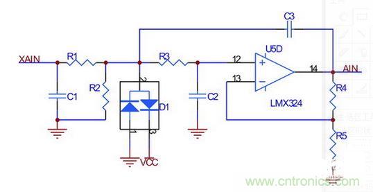 横摆角速度、纵向/横向加速度传感器接口电路
